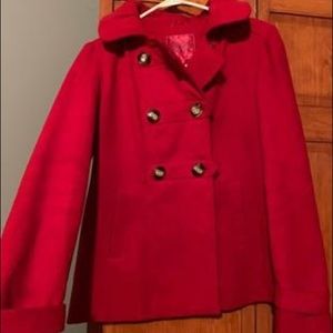 red dress coat